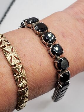 Classic Black Spinel Tennis Bracelet - Unbranded